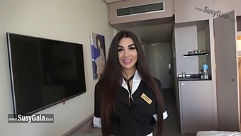 Hotel Room Service With Susy Gala And Nick Moreno'S Big Dick In Pov