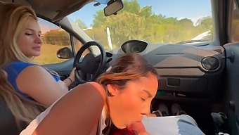 Two Sexy Colombians Give Me A Wild Car Ride And Finish Me Off With A Blowjob