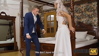 Bride4k'S Wedding Day Turns Into A Threesome With A Surprise Guest